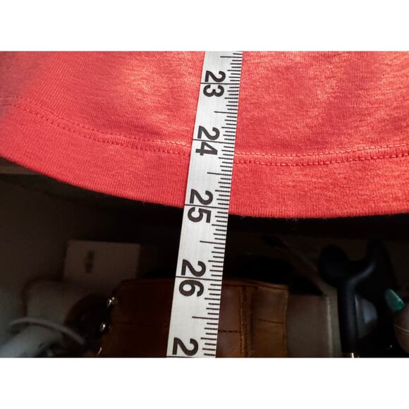 Barbara Lesser Women's Blouse Ruched Sleeve Coral Size Medium - Picture 6 of 8